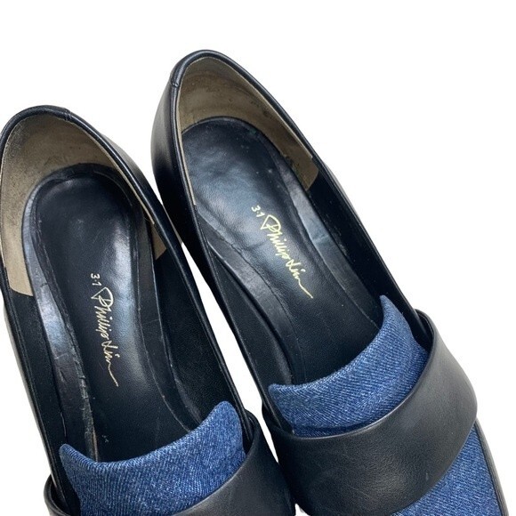 3.1 Phillip Lim Quinn Denim & Leather Loafers 37 / 7 - Picture 9 of 11